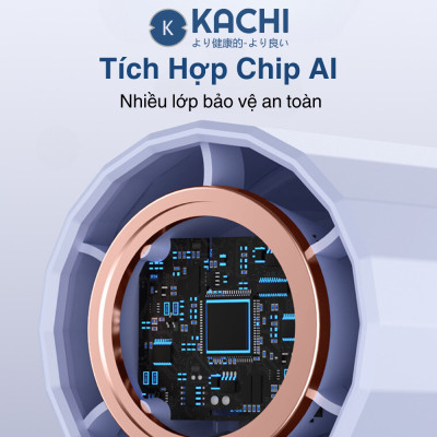 Quạt cầm tay mini Kachi MK400 pin khoẻ 100 cấp độ gió - Hàng chính hãng Hàng nhập khẩu