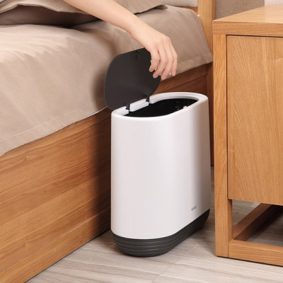 Thùng Rác Thông Minh Nhấn Nắp 10Lít 3 Ngăn Chống Đổ Kín Mùi Cao Cấp - Phóng Cách Hiện Đại - Chất Liệu ABS Cao Cấp Chính Hãng MINIIN