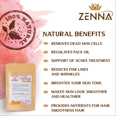 Mặt nạ bùn khoáng núi lửa kiểm soát dầu và mụn, thanh lọc độc tố, tái tạo da ZENNA Bentonite Clay 60g (10 túi/hộp) - Set du lịch - Phù hợp cho mọi loại da đặc biệt da dầu và mụn