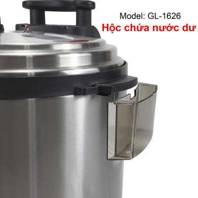 Nồi áp suất Gali GL-1626, dung tích 17lít, Sử dụng hoàn hảo cho các nhà hàng, quán ăn, trường học, hàng chính hãng 100%, bảo hành 24 tháng Gali