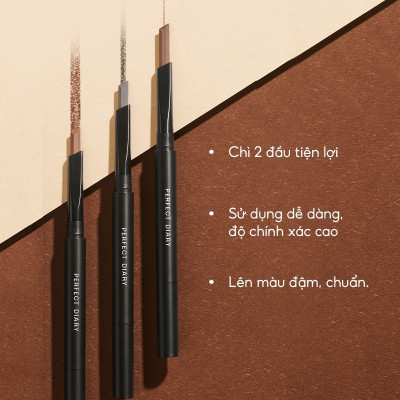 Chì kẻ mày PERFECT DIARY 0.28g chống thấm nước 5 màu tùy chọn