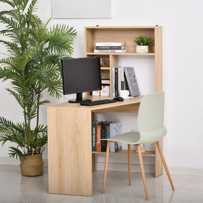 Bàn làm việc liền tủ tại nhà bằng gỗ đẹp SMLIFE Dordabo