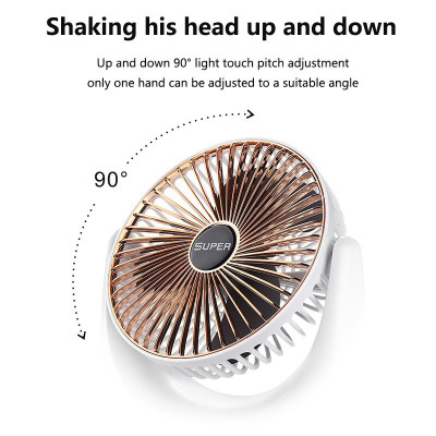 Quạt Tích Điện Super Fan, Quạt Mini Để Bàn Cực Mát Để Bàn Làm Việc, Ô Tô Siêu Tiện Lợi Có Thể Mang Đi - HÀNG CHÍNH HÃNG MINIIN