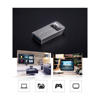 Ổ đĩa kim lọai Kingston DTMC3 64GB USB 3.1/flash USB di động chống va đập,chống mài mòn đĩa U lên đến 100MB / giây tốc độ đọc 64GB(Bạc)