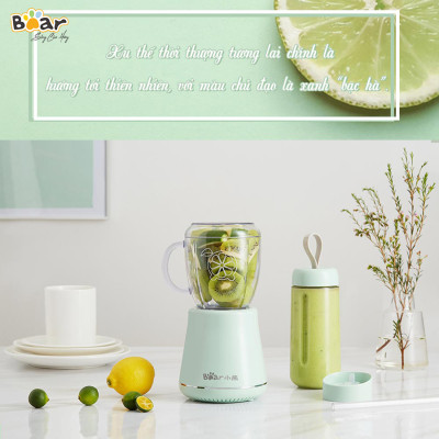 Máy Xay Sinh Tố Cầm Tay Bear, Nghiền Hoa Quả Công Suất Lớn, Chất Liệu An Toàn LLJ-D04A1 - Hàng Chính Hãng