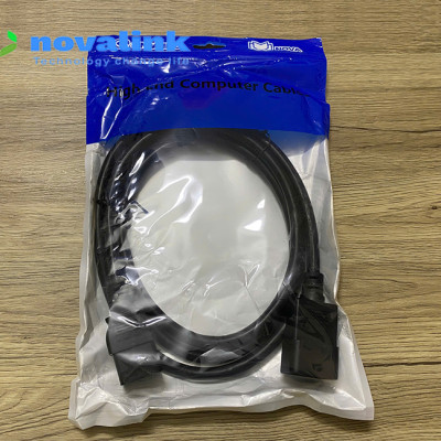 Dây nguồn C19 C20 cao cấp Novalink NV-56003A - 15A-220/250V. Lõi đồng 3Gx2.08mm - Hàng chính hãng