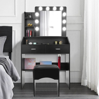 Bàn phấn đèn LED gỗ MDF cao cấp SMLIFE Mazzda