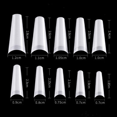 Túi Móng Nối Típ Hàn Quốc 500 Chiếc Nhiều Form Chuẩn Đẹp Làm Nail, 10 Size Nhựa Siêu Dẻo, Màu Đục Trong Tự Nhiên Cho Nàng Nữ