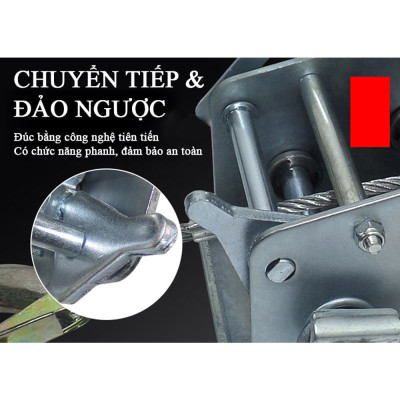 Tời Quay Tay ABG 2500LBS 1135Kg - Máy Tời Xây Dựng  Xoay Cầm Tay Chuyên Dùng Để Nâng Hạ Hàng Hóa , Máy Móc - Loại 2 Chiều - Hàng Chính Hãng