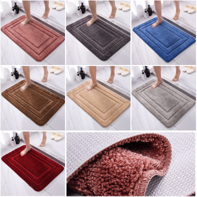 Thảm lau chân, thảm chùi chân thấm nước ROOM MAT sợi len trơn chống trượt, cho phòng khách, phòng tắm - Giao màu ngẫu nhiên
