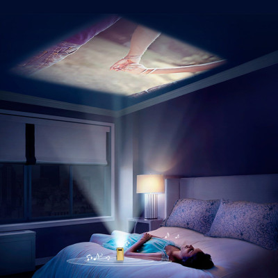 Máy chiếu mini Apollo 11-New 2021,Led tivi 4800 lumen, Android TV 9.0, Pin 5200mAh, 150inch, hỗ trợ 4K- Hàng chính hãng