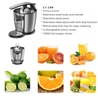 Máy vắt cam cao cấp thương hiệu Canmax CJ-186 - Chất liệu: Inox 304 - Dung tích: 1000ml - Công suất: 120W - Hàng Nhập Khẩu