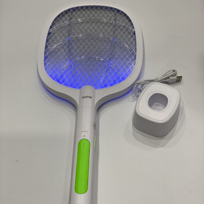 Vợt muỗi MPE VM1 thông minh 2 in 1 tích hợp chức năng tự động bắt muỗi, cổng sạc USB, có đèn led báo - Hàng chính hãng