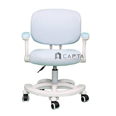 Ghế xoay trẻ em màu xanh dương CE1013-M Nội thất Capta Ghế ngồi học bài màu xanh dương cho bé trai lưng lưới nệm vải có tay tựa màu trắng 