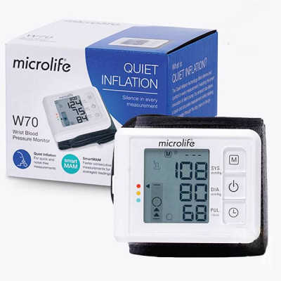 Máy Đo Huyết Áp Điện Tử Cổ Tay Microlife W70