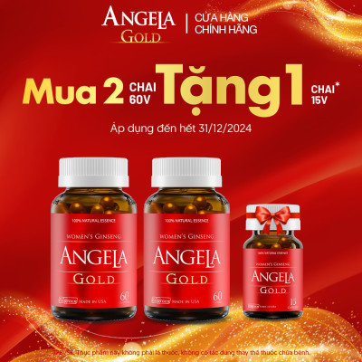 Viên uống ANGELA GOLD tăng cường sinh lý nữ với Lepidium Meyenii, P.Leucotomos (60 viên)