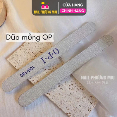 Dũa Mỏng OPI Lốc 50 Cái Form Thẳng Độ Nhám 100/180 Thân Cứng, Không Xẹp, Cầm Chắc Tay Làm Nail Tiện Lợi, Dễ Chỉnh Hướng, Tốc Độ Dũa Theo Yêu Cầu
