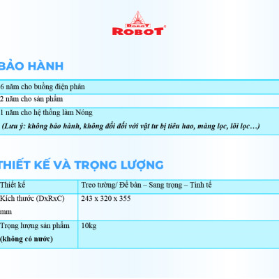 Máy Lọc Nước Điện Giải iON Kiềm ROBOT iONSmart 710 Nóng Thông Minh - Hàng Chính Hãng