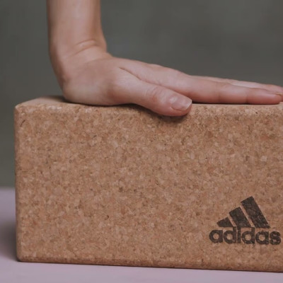 Gạch Tập Yoga Gỗ Bần Chính Hãng ADIDAS ADYG-20100CORK Cork Yoga Block (1 Viên) - Gạch Gỗ Bần Cao Cấp