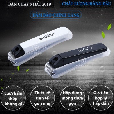 Bấm móng tay đầu thẳng KAI Nhật Bản màu đen KE0123