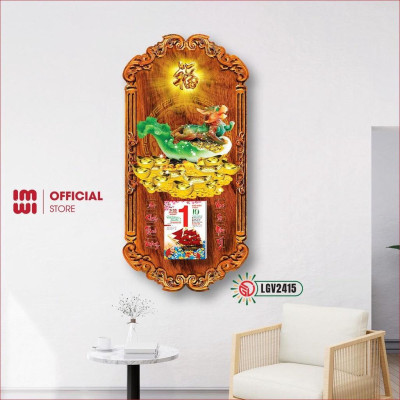 Lịch gỗ treo tường Tỳ Hưu phong thủy IMWI GIMIVINA LGV2415