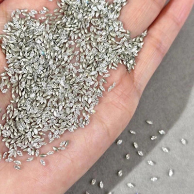 Set 100 Viên Đá Khối Hạt Thóc Hạt Gạo Chân Bằng, Chân Nhọn Lấp Lánh Chân Vàng Size Mini Cao Cấp Làm Nail Siêu Sáng Đẹp Đính Móng Nữ Women