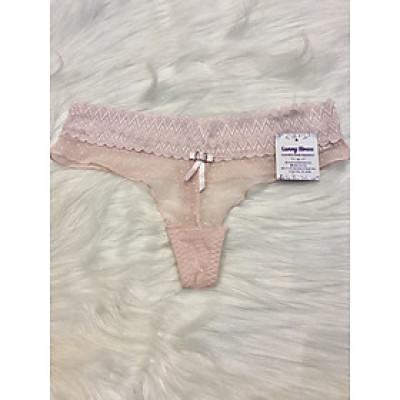 Quần Lọt Khe QV436 Lưới Đính Nơ Viền Ren - Dưới 80kg Nhiều Màu