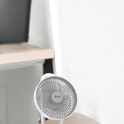Quạt Sạc Tích Điện COMET CRF1606 treo tường, để bàn siêu tiện lợi Hàng Chính Hãng 