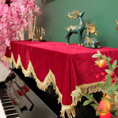 Khăn phủ đàn piano cơ đàn piano điện tử 88 phím phong cách Châu Âu cổ điển sang trọng chống bụi chống xước - Hàng chính hãng