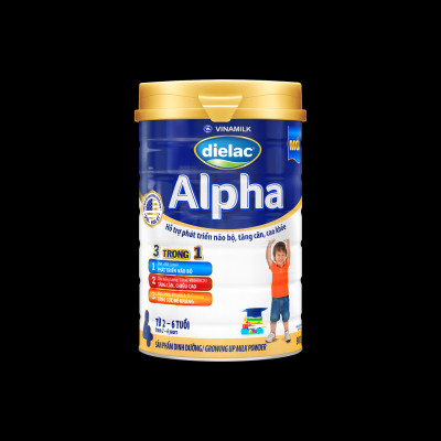 Sữa bột Vinamilk Dielac Alpha 4 - Hộp thiếc 900g (dành cho trẻ 2-6 tuổi)