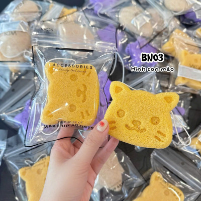 Bông Rửa Mặt Sợi KonJac Lành Tính VACOSI BN02/03/04 Gồm 3 Hình Dáng - VACOSI Konjac Cleansing Sponge