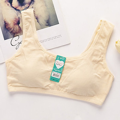 Áo Lót Nữ Áo Lót Học Sinh Ba Lỗ Cotton Hoa Chìm Mút Liền 1358 – Êm Ái, An Toàn, Thoáng Mát