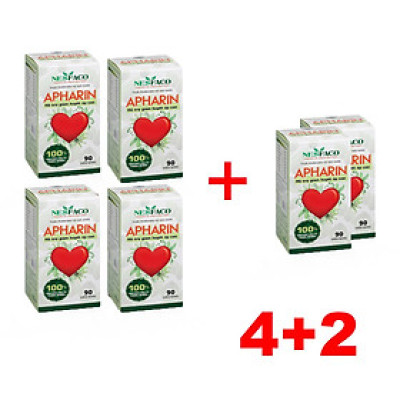 Combo 4 Tặng 2 Hộp Thảo Dược Cao Huyết Áp Apharin  - Liệu Trình 3 Tháng