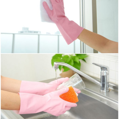 Găng tay cao su tự nhiên Towa Made in Japan (Hồng 762#)