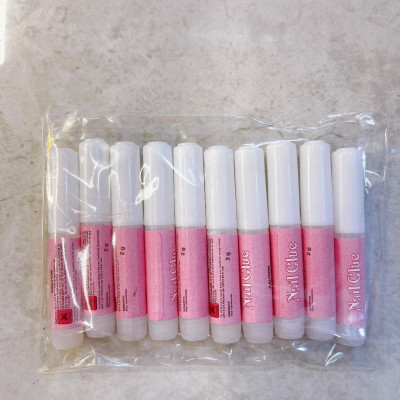 Keo Mini Dán Móng Giả Làm Nail Box, Set 10 Tuýp 2g, Nhanh Khô Tiện Lợi Nhỏ Gọn, Chất Lượng Cao, Dễ Sử Dụng Nữ keo  dán mỏng