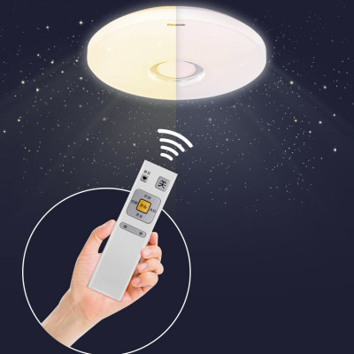 Đèn trần Starry PANASONIC HHXZ201688 21W cho phòng ngủ hiệu ứng ánh sáng lấp lánh, chế độ ngủ, thư giãn, hẹn giờ