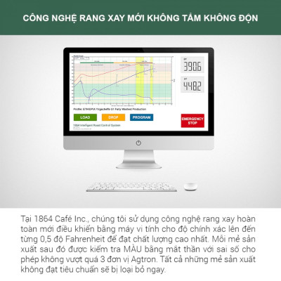 Cà Phê Nguyên Hạt Hạng 1 Sàng 1864/64 in Trọng lượng 220g THUNDER No.1 - 1864 CAFÉ