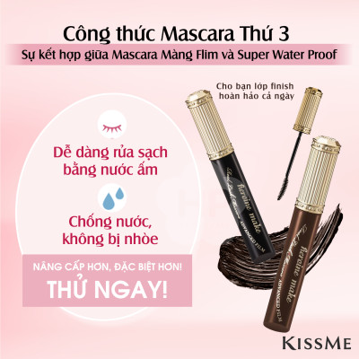 Phiên bản Hoàng Gia Mascara Nâng Cong và Làm Dài Mi Dạng Màng Film Màu Nâu Kissme Heroine Make 6 G