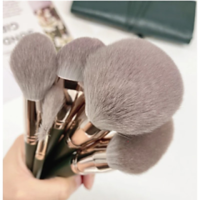 Cọ trang điểm bao da cán gỗ cao cấp