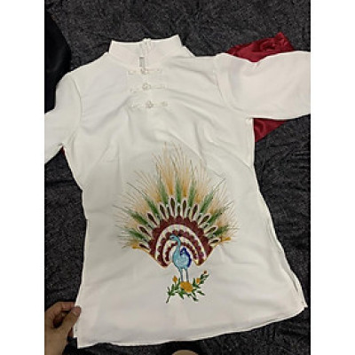 Đồ Lsm Đi Chùa Thêu Con Công Mẹ và Bé