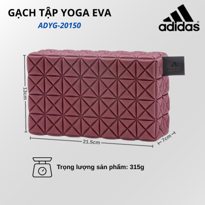 Gạch Tập Yoga Chính Hãng ADIDAS ADYG-20150 Eco Yoga Block (1 Viên) - Gối Tập Yoga, Dụng Cụ Yoga