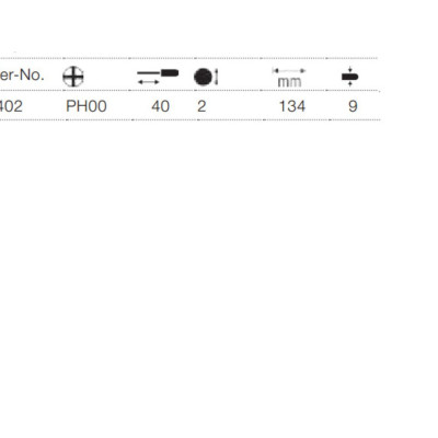 Tua vít 4 cạnh Wiha 42402 (PH00 x 40 x 134)