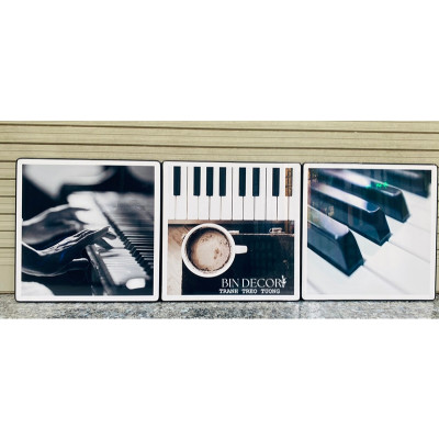 (ẢNH THẬT) Tranh treo tường âm nhạc 33 trang trí decor phòng học âm nhạc kèm đinh