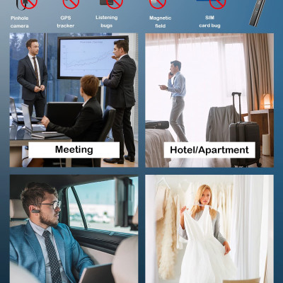  ROGTZ - Máy Dò Camera, Ghi Âm WT16 Dải tần quét rộng 50MHz - 6GHz Dò tín hiệu Wifi RF Radio GPS Sóng điện thoại Nhỏ gọn Tiện lợi Dễ sử dụng Riêng Tư Văn phòng Nhà ở Khách sạn Phòng Thay đồ An toàn - Hàng Chính Hãng