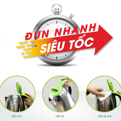 Ấm điện siêu tốc 1,8 lít Rạng Đông chính hãng model RD-AST18ST1 màu ngẫu nhiên