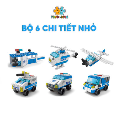 Đồ chơi lắp ráp Xe cảnh sát 6 trong 1 – Police Car - Toys & Joys