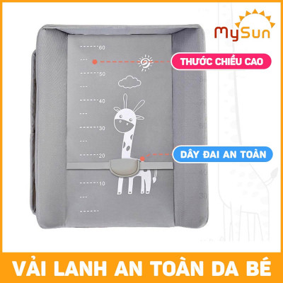 Bàn thay tã cho em bé thay bỉm, tắm nắng có bánh xe cao cấp MySun