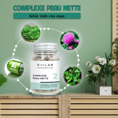 Viên uống D-LAB • Ngăn ngừa mụn ️ • Điều tiết bã nhờn ️• Chăm sóc da • Complexe Peau Nette • Clear Skin Complex • Pháp