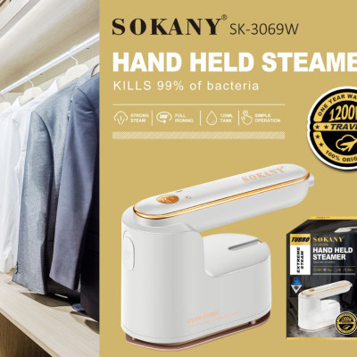 Bàn là hơi nước cầm tay mini SOKANY - SK3069B công suất 1200W ủi được cả khô cả hơi nước - Hàng chính hãng