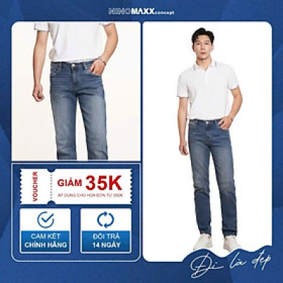 Quần Jean Nam Dáng Suông Co Giãn Nhẹ NINOMAXX 2208061